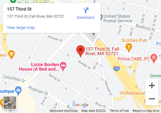 157 Third Street Map, Lizzie Borden House
