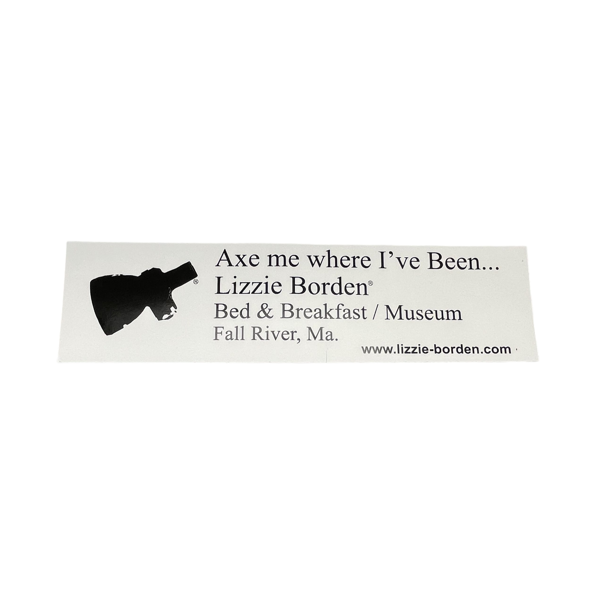 Official Lizzie Borden House Bumper Sticker | Halloween Sticker | Gothic Home Decor | Spooky Stickers Image