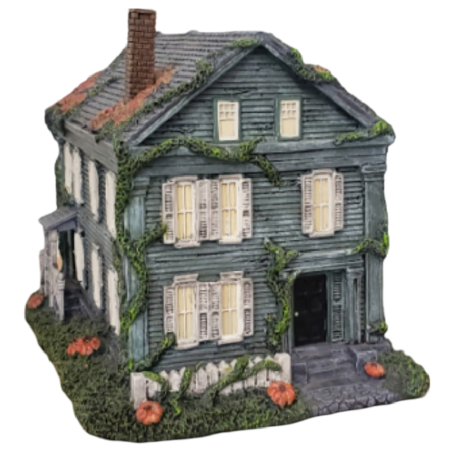 Official Lizzie Borden Light Up Replica House | Haunted Village Halloween Decor | Gothic Home Decor | Spooky Collectible Decorations Image