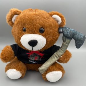 Teddy Bear wearing a custom Lizzie Borden House t-shirt