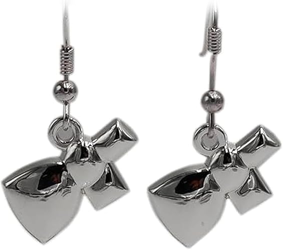 Official Lizzie Borden Silver Plated Axe Head Earrings Image